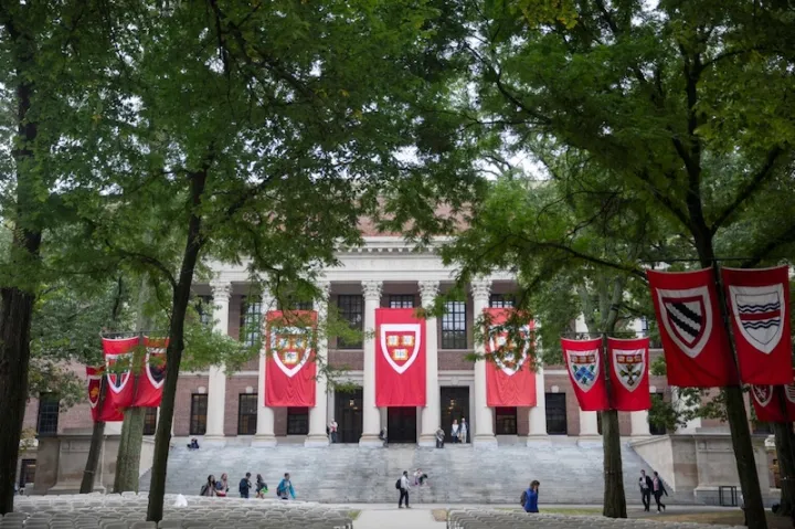 Widener Library in Harvard Yard.