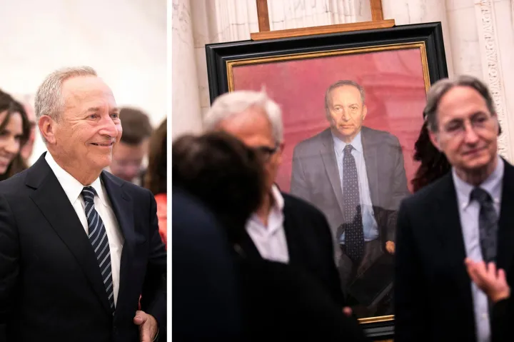 Lawrence Summers at the unveiling of his portrait, marking his presidency from 2001 to 2006.