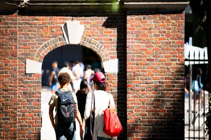 Students walking to class