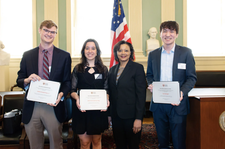 Caleb King, Sílvia Casacuberta Puig, and Leo Saenger, 2023 Fay Prize winners