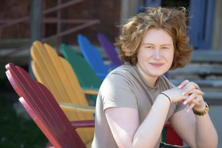 Kris King ’24, executive director and founder of TransHarvard, is the leading force behind the Trans+ Community Celebration.