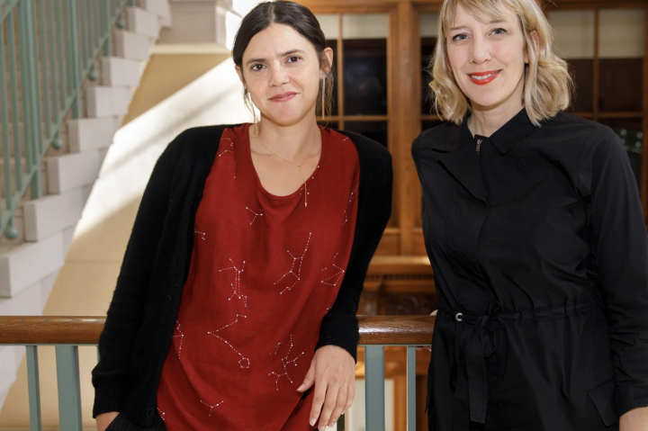 Valeria Luiselli (left) and artist Katie Paterson.