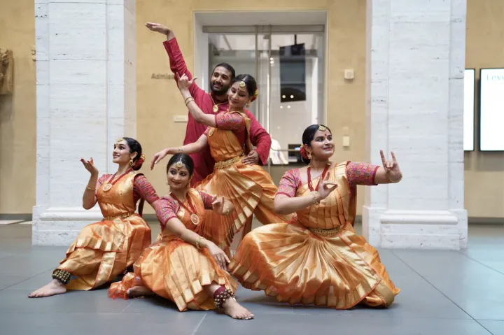Group of dancer performing at the Harvard Art Museums