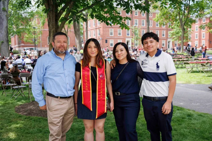 Harvard grad Ayleen Villarreal (second from left), with her family.
