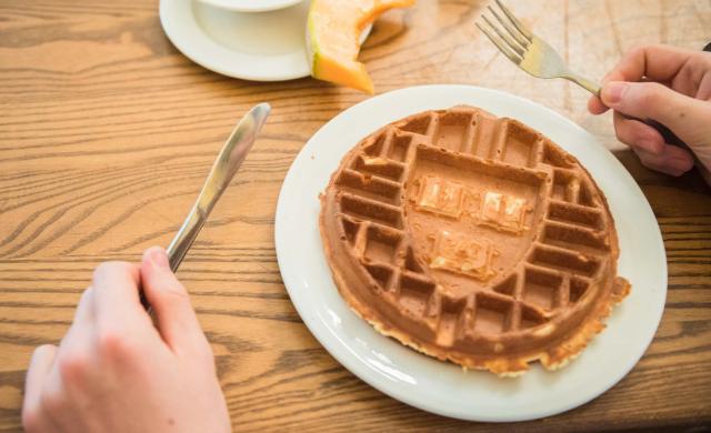 Waffle with Harvard Shield