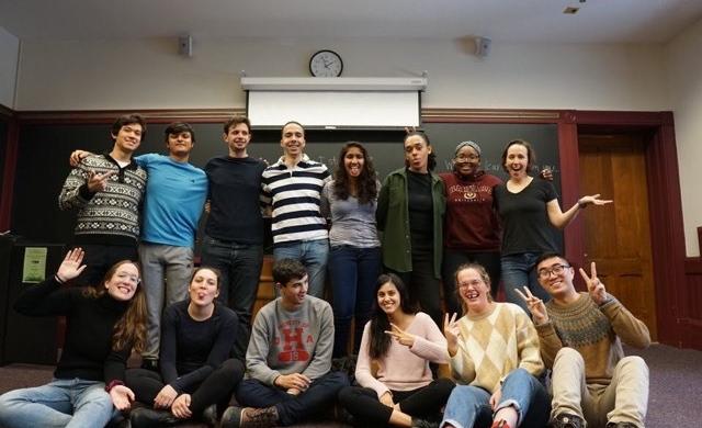 A group of smiling students
