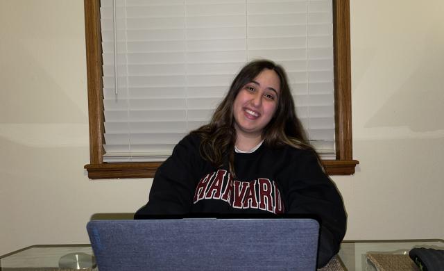 nadya at her computer