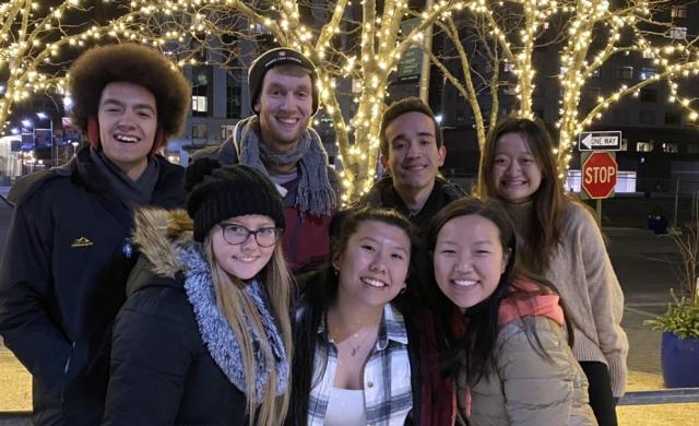 My friends and I ice skating!