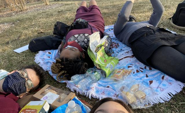Friends and I at a picnic at the arboretum