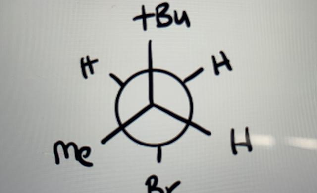 A picture of a molecule drawn in a Newton projection.