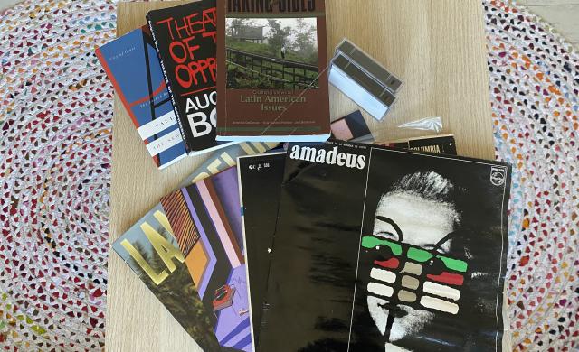 records, books, and cassettes
