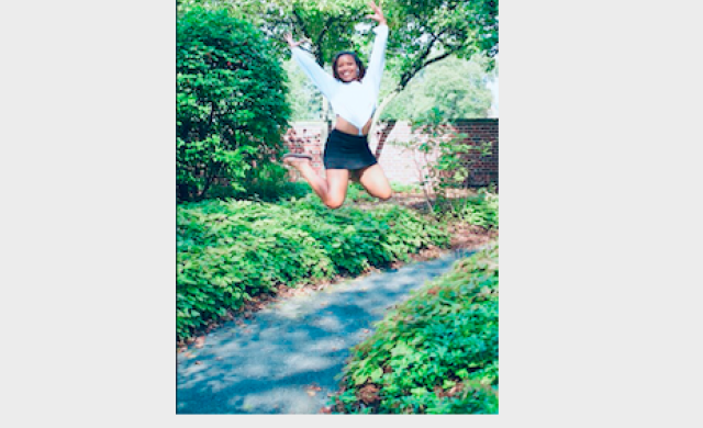 A dancer jumping in the air