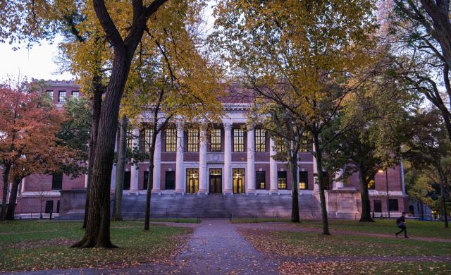 Front steps of the Harry Elkins Widener Memorial Library
