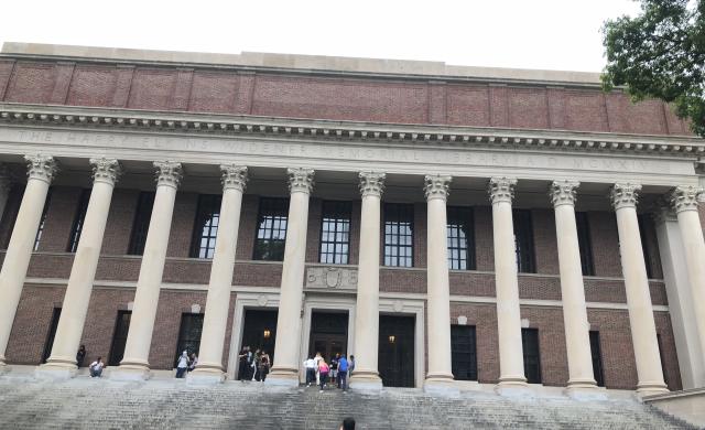 a picture of widener library