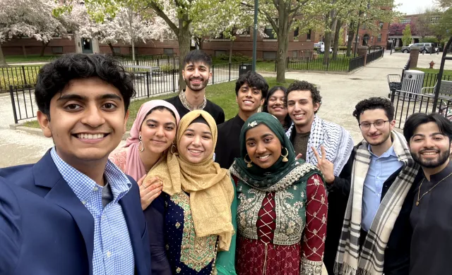 Samia and her friends celebrating Eid-al-Fitr.