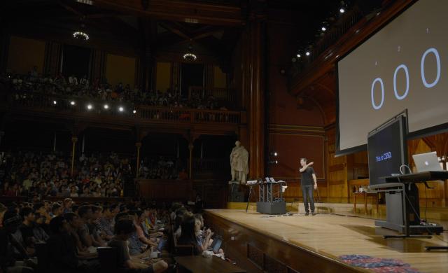 CS50 (Introduction to Computer Science) held in Sander's theater