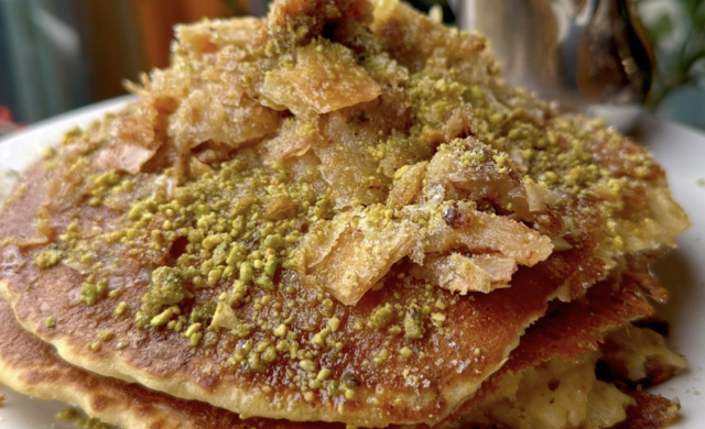 Kanafeh pancakes from Brookline lunch