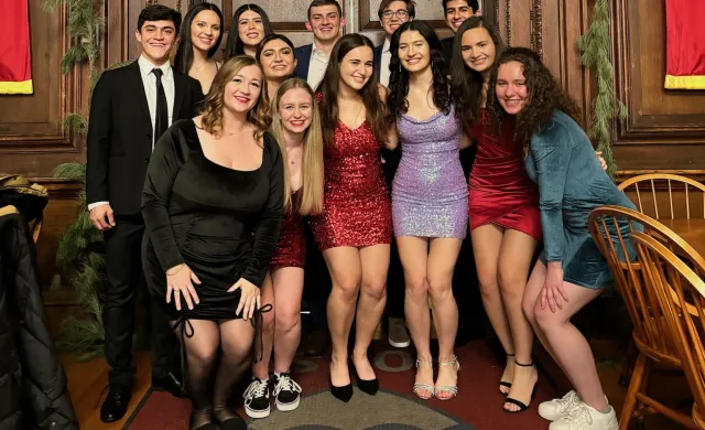 Group picture in formal attire  