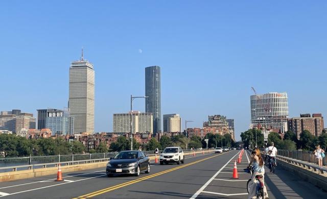 Biking along the Charles River