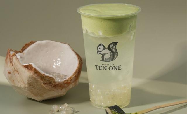 Coconut Matcha Foam drink from Ten One Tea House