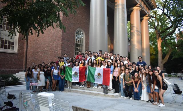 A picture of Harvard College students who attended RAZA's first event of the semester in the fall of 2024. 