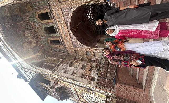 Hana Rehman and her friends in Pakistan