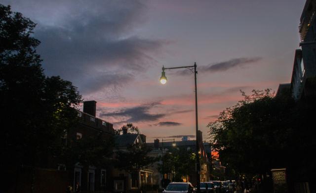 Sunset in Harvard Square