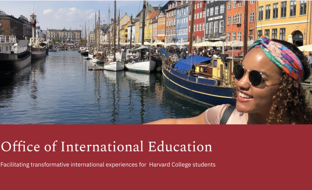 Screenshot of Harvard's Office of International Education