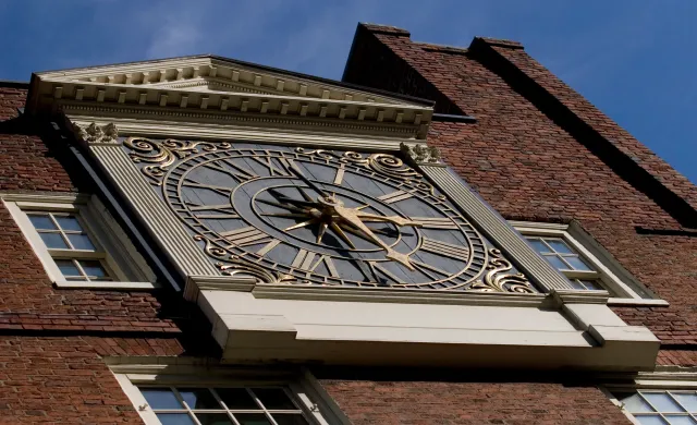 Clock on Side of Building