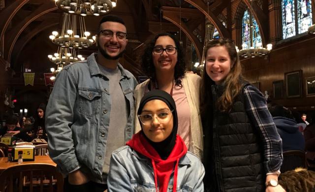 Group of friends at Annenberg Hall