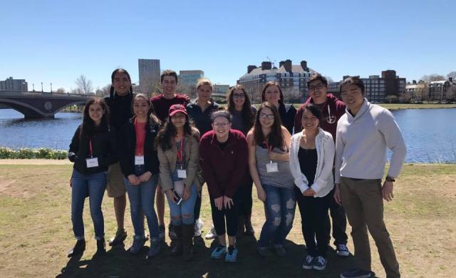 students attending an event at Harvard's admitted student's weekend