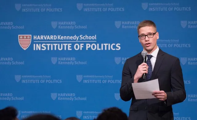 Student Speaking on Stage