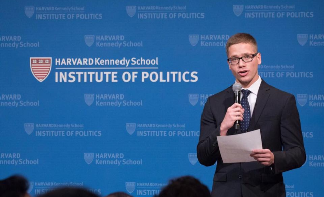 Student Speaking on Stage