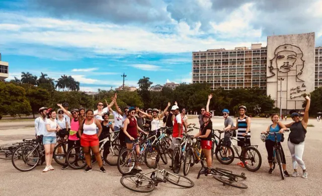 My study abroad group and I after a a bike tour of Havana. 