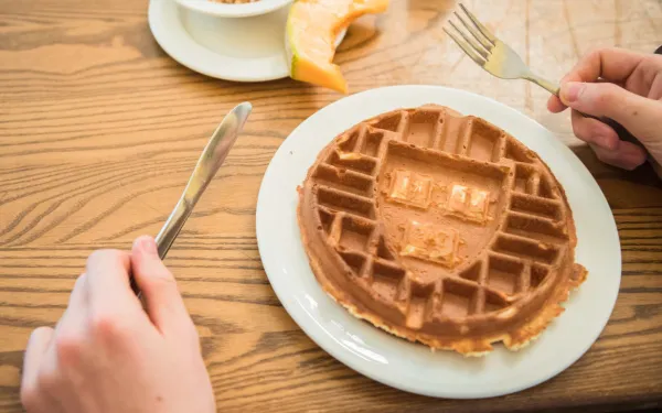 Waffle with Harvard Shield