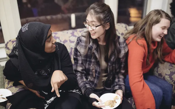 3 female students laughing