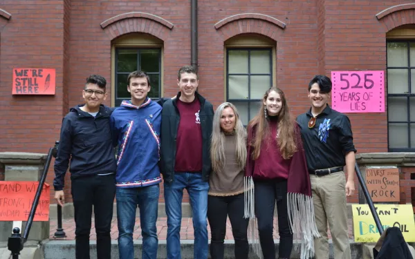 a group of six students