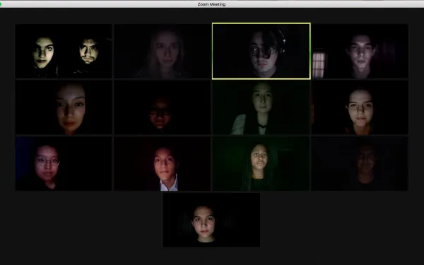A full cast photo of our virtual Macbeth production