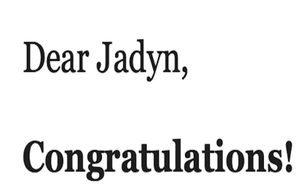 A screenshot I took from my college admissions decision from Harvard.