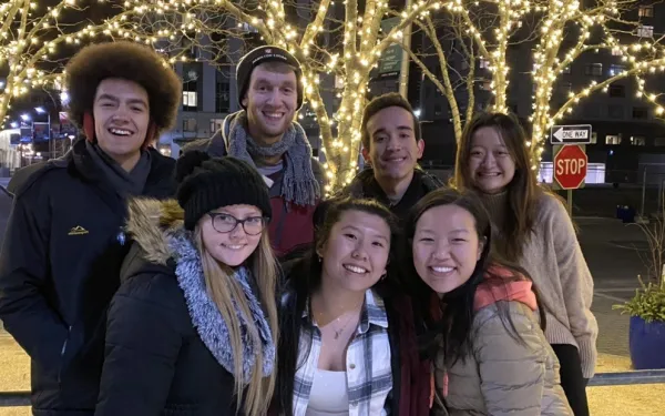 My friends and I ice skating!