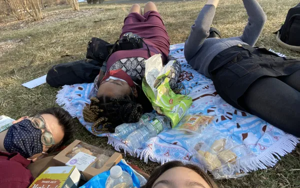 Friends and I at a picnic at the arboretum