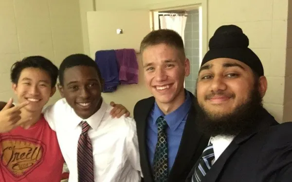 Here's Harpreet and I with our best friends back in high school!