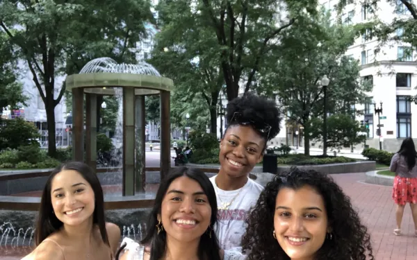 My friends and I on a trip into Boston.
