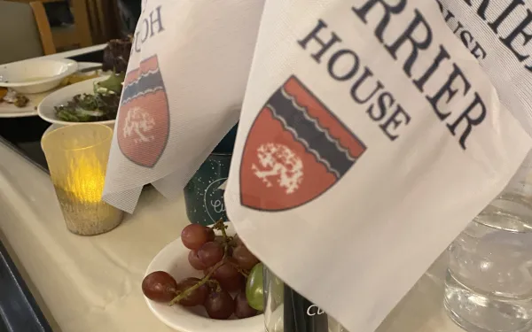 flags with Currier House emblem on them