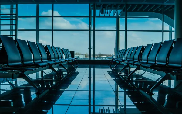 An empty airport.