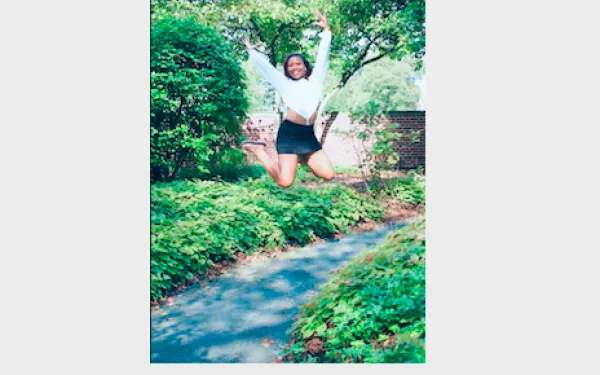 A dancer jumping in the air