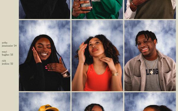 A grid featuring 9 portraits of Harvard students