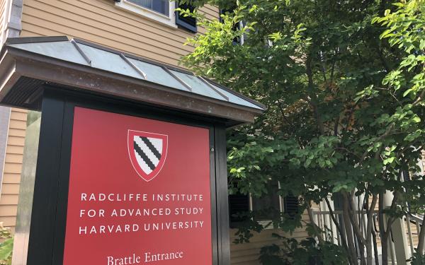 Sign for the Radcliffe Institute for Advanced Study at Harvard
