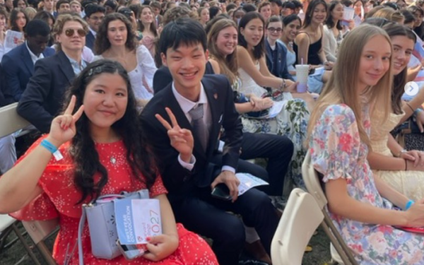 students in the seats at Convocation 