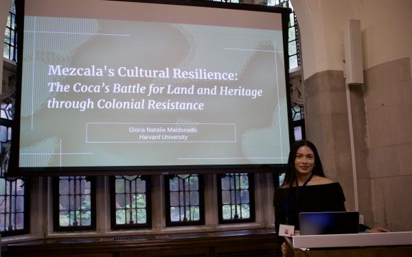 senior project vs thesis Gloria presenting at MMUF Conference 2023 at Yale